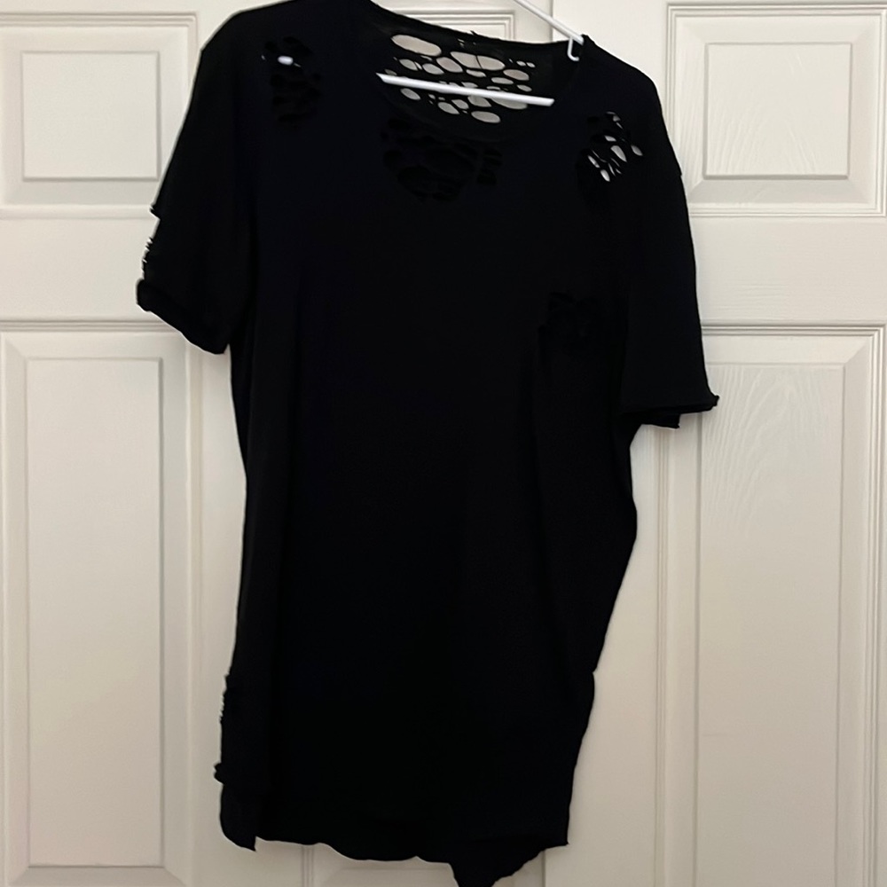 Mens distressed shirt
